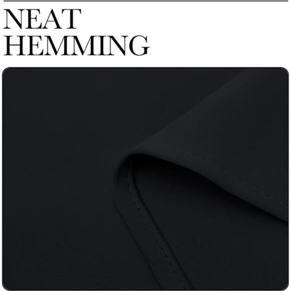 Halloween Pitch Black Solid Thermal Insulated Grommet Blackout Curtains/Drapes - Picture 6 of 6